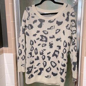 Cozy leopard print sweater